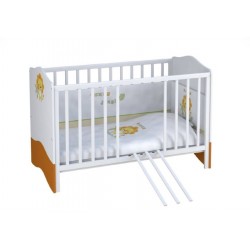 Детская кроватка для новорожденного-трансформер Polini Basic Джунгли
