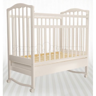 Детская кроватка для новорожденного Агат Золушка-2 колесо-качалка-ящик