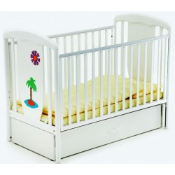 Детская кроватка для новорожденного-маятник 125x65 Papaloni Vitalia (Папалони)