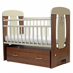 Детская кроватка для новорожденного Топотушки Верона поперечный маятник с ящиком