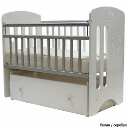 Детская кроватка для новорожденного поперечный маятник ящик колёса Топотушки Каролина