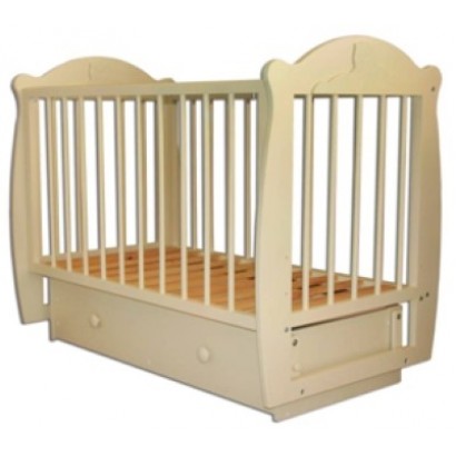 Детская кроватка для новорожденного Мишутка (поперечный маятник ящик) Можгинский лесокомбинат