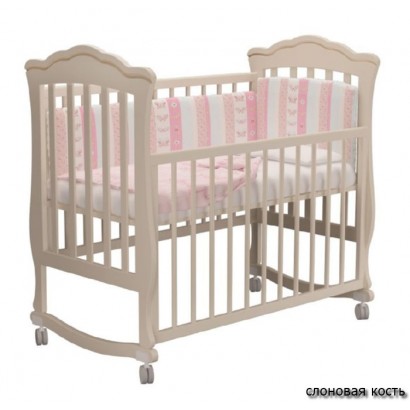 Детская кроватка для новорожденного на колёсах Милано Вэлла Можгинский лесокомбинат
