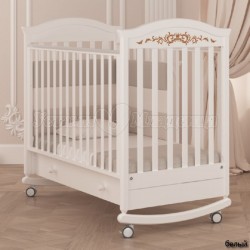 Кроватка для новорожденного Гандылян Даниэль Люкс (качалка + колёса + ящик)