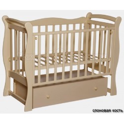 Кроватка для новорожденного Антел Северянка 1 (поперечный маятник+закрытый ящик)