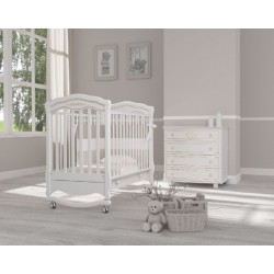 Кроватка для новорожденного Гандылян Шарлотта Люкс (качалка + колёса + ящик)