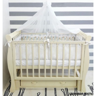 Детская кроватка для новорожденного byTWINZ Венеция универсальный маятник