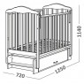 Кроватка для новорожденного СКВ Берёзка New 12600* универсальный маятник + закрытый ящик