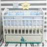 Детская кроватка для новорожденного ByTwinz Маленький Кит поперечный маятник + ящик