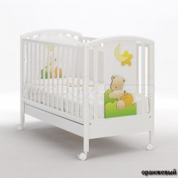 Детская кроватка для новорожденного Mibb Babi колесо+ящик