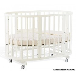 Детская круглая кроватка трансформер 8 в 1 для новорожденного Nuovita Nido Magia с поперечным маятником