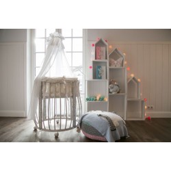 Детская круглая (овальная) кроватка для новорожденного ComfortBaby SmartGrow 7 в 1 Imperio