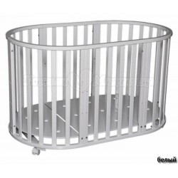 Детская круглая кроватка для новорожденного Антел Северянка 3/1 с колесиками