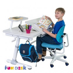 Растущий стол для школьника FunDesk Invito SST2 с ортопедическим креслом