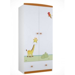 Шкаф для детской комнаты двухсекционный Polini Basic Джунгли
