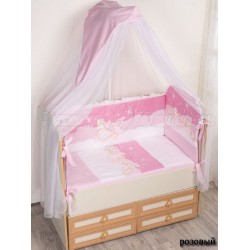 Комплект в кроватку для новорожденного 6 предметов Селена "Ночка" - АРТ. - 63 
