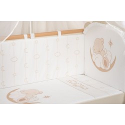 Бампер для детской кроватки Селена 94.11 Под счастливой звездой со съемным чехлом сатин