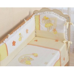 Бампер для кроватки новорожденного Селена 86.11 Азбука сатин
