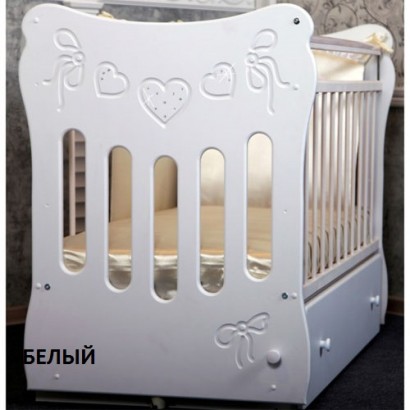 Детская кроватка для новорожденного-поперечный маятник Островок уюта Бантики 