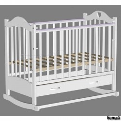 Детская кроватка для новорожденного Ведрусс Лана-2 колёса + качалка + ящик