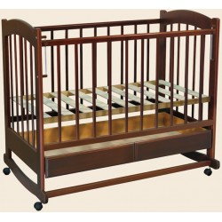 Детская кроватка для новорожденного Ведрусс Радуга-1 колёса + качалка + ящик