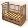 Детская кроватка для новорожденного Бэби Бум Алёнка-4  продольный  маятник + закрытый ящик