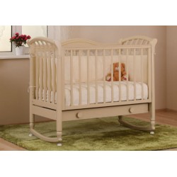 Кроватка для новорожденного Лель - Кубаньлесстрой Азалия БИ 10.1 качалка + колёса + ящик