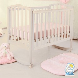 Кроватка для новорожденного Лель - Кубаньлесстрой Жасмин АБ 19.0 качалка + колёса