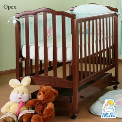 Кроватка для новорожденного Лель - Кубаньлесстрой Жасмин АБ 19.1 качалка + колёса + ящик