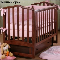 Кроватка для новорожденного Лель - Кубаньлесстрой Жасмин АБ 19.2 поперечный маятник + закрытый ящик