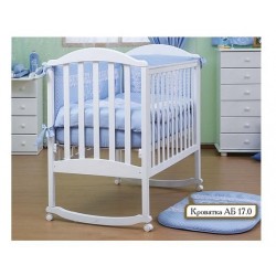 Кроватка для новорожденного Лель - Кубаньлесстрой Лилия АБ 17.0 качалка + колёса