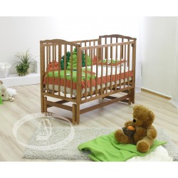 Детская кроватка для новорожденного Можга Кристина С-619 Красная звезда продольный маятник
