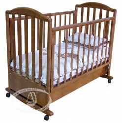 Кроватка для новорожденного Можга Красная звезда Яна С663 качалка + колёса + закрытый ящик 