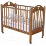 Кроватка для новорожденного Можга Любаша С635 Красная звезда качалка + колёсики