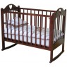 Кроватка для новорожденного Можга Любаша С635 Красная звезда качалка + колёсики