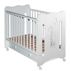 Детская кроватка для новорожденного колесо+ящик Laluca Руслана (Жирафик) Можгинский лесокомбинат