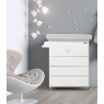 Комплект №1 Micuna White Moon: кроватка 120x60 + пеленальный комод