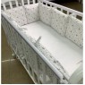 Бортики подушки в кроватку для новорожденных «Звёздочки»