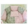 Бортики подушки в кроватку "Розовый Дамаск"