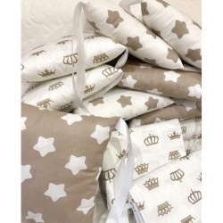 Бортики подушечки в кроватку "Шоколад звёзды"
