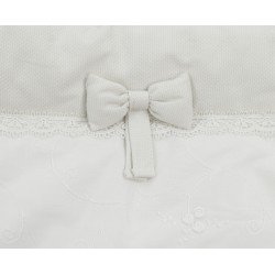 Корзина-переноска плетёная с капюшоном Fiorellino Premium Baby White