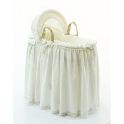 Корзина-переноска плетёная с капюшоном Funnababy Premium Baby Cream