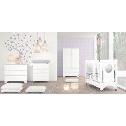 Детская комната для младенца №2 Micuna Baby Balance: кроватка 120x60 + пеленальный комод + шкаф