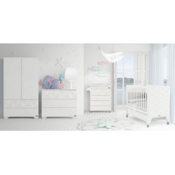Комната для младенца №1 Micuna Mare: кроватка 120x60 + комод + тумба + шкаф + текстиль