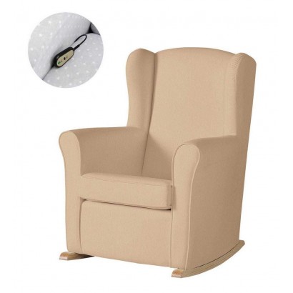 Кресло-качалка с Relax-системой Micuna Wing/Nanny Natural Кожаная обивка