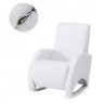 Кресло-качалка с Relax-системой Micuna Wing/Confort White Кожаная обивка