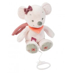 Мягкая музыкальная игрушка Nattou Soft Toy Adele&Valentine Мышка 424042