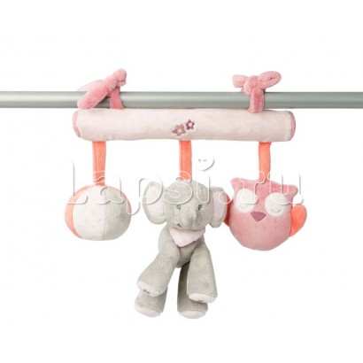 Мягкая игрушка на завязках Nattou Soft Toy Adele&Valentine Слоник и Мышка 424233