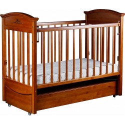 Детская кроватка для новорожденного Наполеон VIP (маятник продольный) 120x60 см