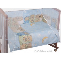 Комплект в кроватку для новорождённого Сонный гномик Лежебоки 7 предметов